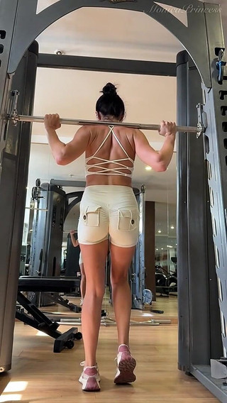 Big Juicy Ass Workout in Tight Shorts