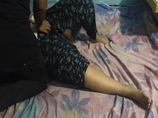 Indonesian Girl Gets Leg Ache While Jumping on Bed the Doctor Comes & Fucks Her