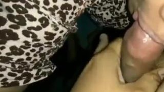 Asian Wife Sucking cum out of her husband